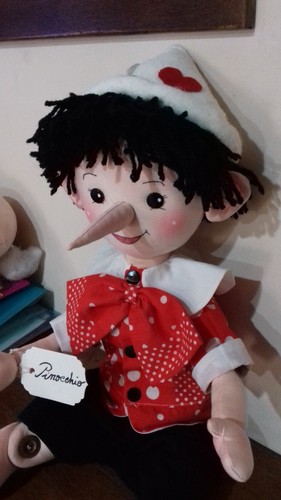 Burattino stoffa pinocchio - stoffa,