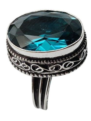 Anello londra topazio blu - anello,