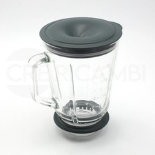 IMETEC Bicchiere Caraffa Vetro 800ml + Coperchio Originale Frullatore Dolcevita