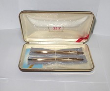 Set penne e matite vintage Cross 14K GF con confezione regalo e manicotti protettivi