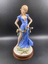 STATUETTA STATUA FIGURINE RAGAZZA CON GHIRLANDA CAPODIMONTE SARTORI