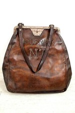 ANTICA GRANDE BORSA SACCA POSTINO VALIGIA POSTA CUOIO SACOCHE COURRIER CORRIERE