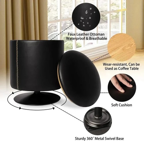 Pouf girevole multifunzione