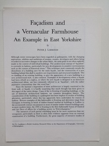 Facadism and vernacular - and,