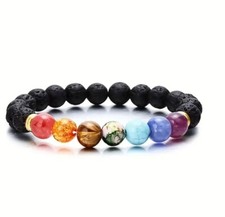 Bracciale Braccialetto Pietra Lavica Unisex 