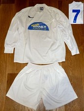 DIVISA BIANCA MACRON PANTALONCINI MAGLIETTA N. 7 MANICHE LUNGHE XL MATCH WINNER-