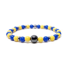 Bracciale Hellas Verona Frosinone calcio Parma Giallo e Blu Ematite Uomo Donna