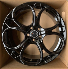 CERCHI IN LEGA NERI 18 DEDICA ALFA GIULIETTA 159 GIULIA BRERA STELVIO SI BREMBO