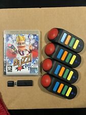 BUZZ QUIZ TV CON 4 CONTROLLER WIRELESS RICEVITORE USB PLAYSTATION 3 PS3 SONY