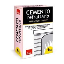 Cemento refrattario da 1kg per riparazione e incollaggio camini forni barbecue s