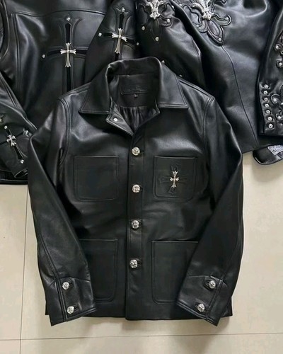 Giacca biker uomo pelle