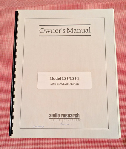Vintage manual audio research - vintage,