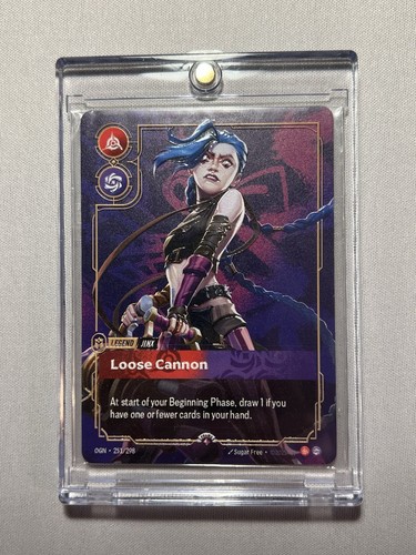 Carta metallo riftbound jinx - metallo,