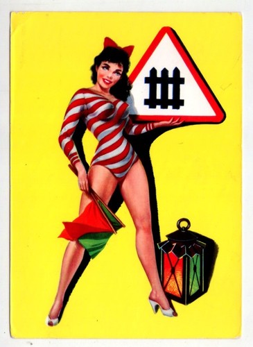 Cartolina illustrata pin-up