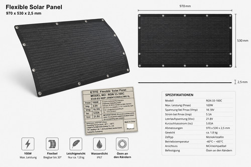 Etfe pannello solare 2x100w - etfe,