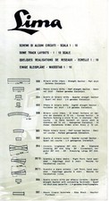 catalog LIMA 1962 HO Electric