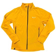 Giacca Salewa Puez Polarlite uomo media gialla full zip elasticizzata outdoor escursionismo