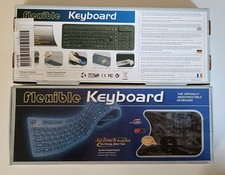 TASTIERA FLESSIBILE FLEXIBLE KEYBOARD PER PERSONAL COMPUTER 2 PEZZI