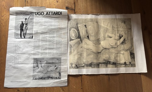 Ugo attardi litografia - ugo,