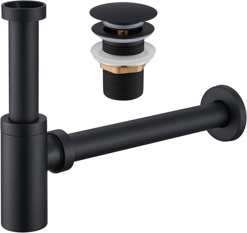 Set piletta sifone nero - set,