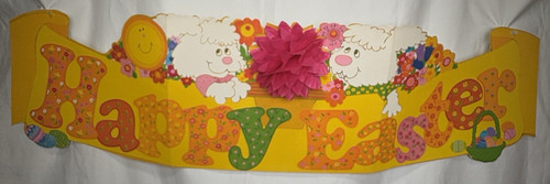 Striscione eureka happy easter - striscione,
