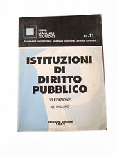 V8274 ISTITUZIONI DI DIRITTO PUBBLICO VI EDIZIONE EDIZIONI SIMONE 1992 - MANUALI