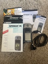 GARMIN GPS 76 Navigatore Mappa GPS Portatile Con Scatola Istruzioni E Pacchetto Cavi