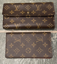 AUTENTICO Louis Vuitton Monogram Portafoglio Set Porte Tresor & Cartes Penna di Credito COA