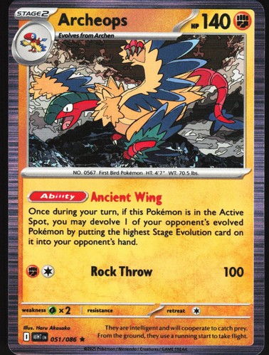 Archeops 051 086 pokemon white - archeops,