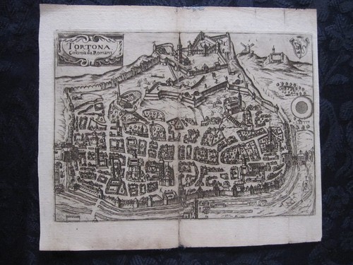 Antica veduta citta tortona - veduta,