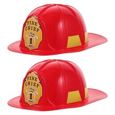  Accessorio per costume casco da pompiere in plastica per cappello da pompiere