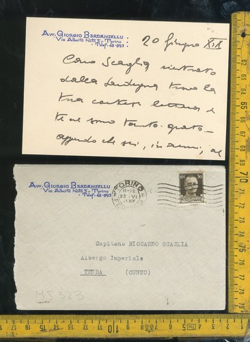 Autografo giorgio bardanzellu - giorgio,
