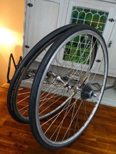 Set ruote Shimano DURA ACE 7-8-9-10f vintage bici da corsa cerchi MAVIC SUP