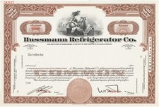 Hussmann Frigorifero Co. Certificato di Stock.