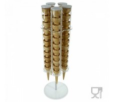 E-120 PCB-C Porta coni girevole in plexiglass trasparente DA BANCO ø 23 x H82 cm