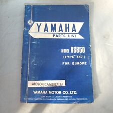 Per Yamaha xs 650 type 447 part list book manual manuale catalogo ricambi 1975