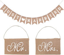 Just Married Striscione in