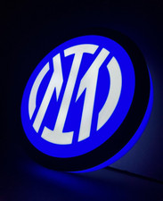 Inter Insegna targa luminosa FC Internazionale Milano calcio logo lighted led