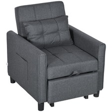 Homcom poltrona letto - poltrona, singolo