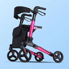 Deambulatore da esterno - con pneumatici ad aria - pieghevole, leggero, con borsa - fuoristrada