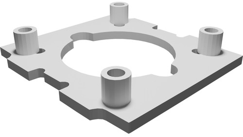 Piastra camera con distanziali - piastra,