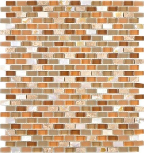 Mosaico vetro muro mattone - vetro,