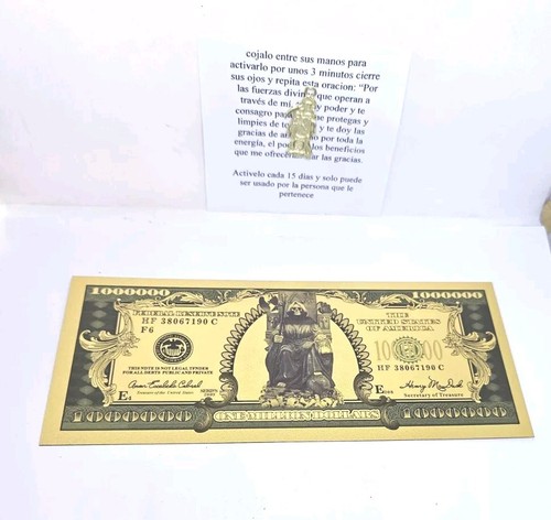 Amuleto billete santa - santa, muerte