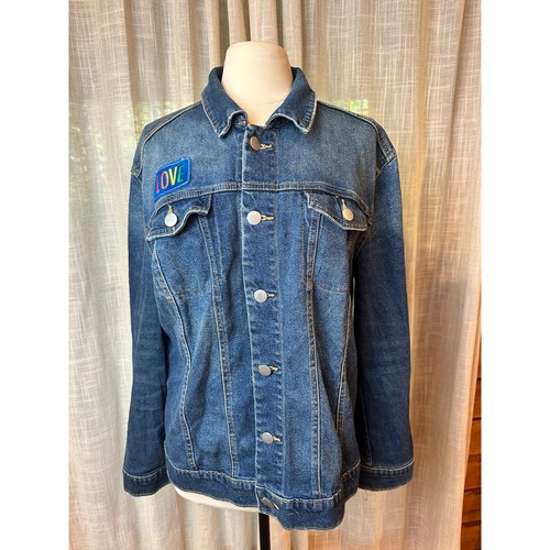Giacca denim arcobaleno blu - giacca,