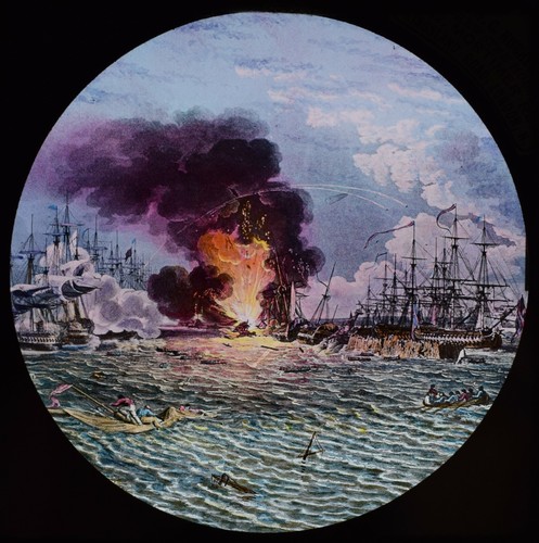 Magic lantern slide naval - lantern,