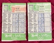 2 schedine TOTOCALCIO 1976