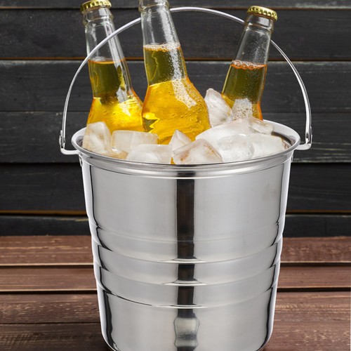 Secchiello birra acciaio - birra,