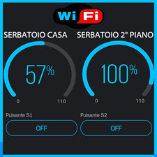 Indicatore Livello Acqua Serbatoi Cisterne per 2 Serbatoi con 2 Comandi Relè