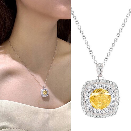 Collana con ciondolo quadrato - con,