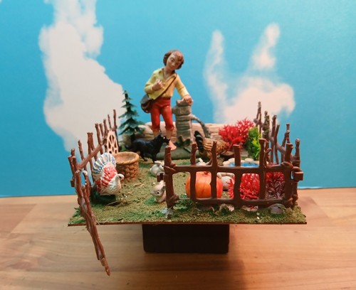 Presepe diorama cortile - -,